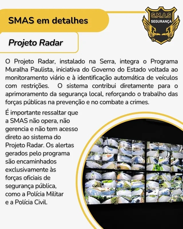 Projeto Radar integrado com a S.M.A.S